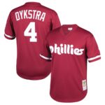 Lenny Dykstra Philadelphia Phillies Mitchell & Ness Youth Cooperstown Collection Mesh Batting Practice Jersey - Burgundy - 49Native