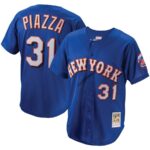 Mike Piazza New York Mets Mitchell & Ness Youth Cooperstown Collection Batting Practice Jersey - Royal - 49Native