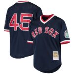 Pedro Martinez Boston Red Sox Mitchell & Ness Youth Cooperstown Collection Mesh Batting Practice Jersey - Navy - 49Native