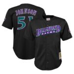 Randy Johnson Arizona Diamondbacks Mitchell & Ness Youth Cooperstown Collection Mesh Batting Practice Jersey - Black - 49Native