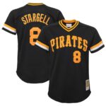 Willie Stargell Pittsburgh Pirates Mitchell & Ness Youth Cooperstown Collection Mesh Batting Practice Jersey - Black - 49Native