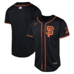 San Francisco Giants Nike Youth Alternate Limited Jersey - Black - 49Native