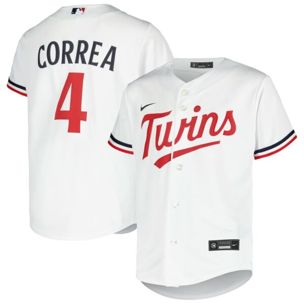 Carlos Correa Minnesota Twins Nike Youth Alternate Replica Player Jersey - White - 49Native