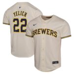 Christian Yelich Milwaukee Brewers Nike Youth Home Game Player Jersey - Cream - 49Native