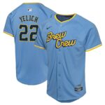 Christian Yelich Milwaukee Brewers Nike Youth City Connect Limited Player Jersey - Powder Blue - 49Native