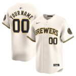 Milwaukee Brewers Nike Youth Home Limited Custom Jersey - Cream - 49Native