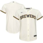 Milwaukee Brewers Nike Youth Home Replica Team Jersey - Cream - 49Native