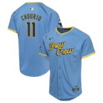 Jackson Chourio Milwaukee Brewers Nike Youth City Connect Limited Player Jersey - Powder Blue - 49Native