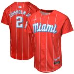 Jazz Chisholm Jr. Miami Marlins Nike Youth City Connect Limited Player Jersey - Red - 49Native