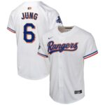 Josh Jung Texas Rangers Nike Youth 2024 Gold Collection Limited Player Jersey - White - 49Native