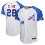 Matt Olson Atlanta Braves Nike Youth City Connect Limited Player Jersey - White - 49Native