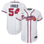 Max Fried Atlanta Braves Nike Youth Alternate Replica Player Jersey - White - 49Native
