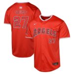 Mike Trout Los Angeles Angels Nike Youth Alternate Limited Player Jersey - Red - 49Native