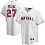 Mike Trout Los Angeles Angels Nike Youth Alternate Replica Player Jersey - White - 49Native