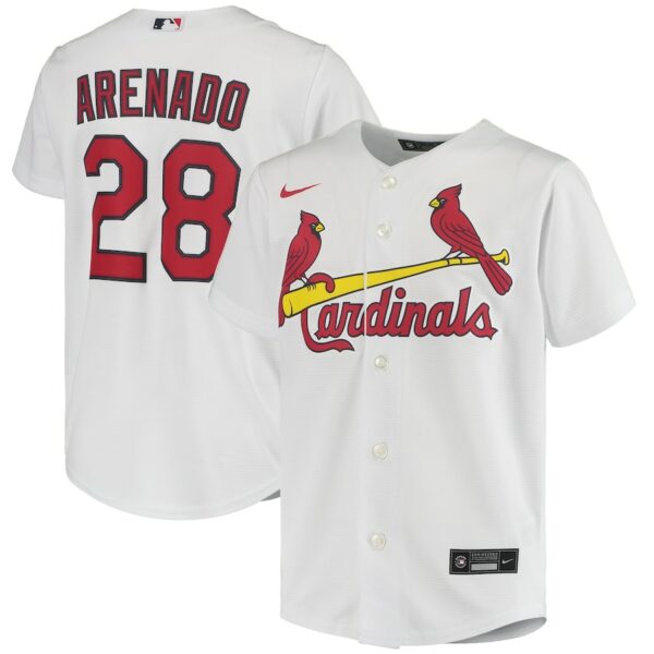 Nolan Arenado St. Louis Cardinals Nike Youth Alternate Replica Player Jersey - White - 49Native