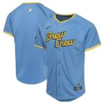 Milwaukee Brewers Nike Youth City Connect Limited Jersey - Powder Blue - 49Native
