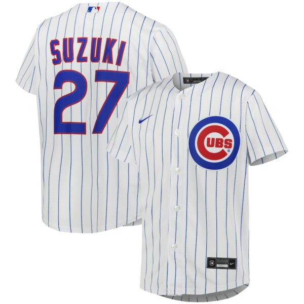 Seiya Suzuki Chicago Cubs Nike Youth Alternate Replica Player Jersey - White - 49Native