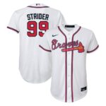 Spencer Strider Atlanta Braves Nike Youth Home Replica Player Jersey - White - 49Native