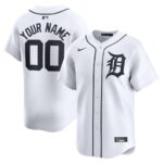 Detroit Tigers Nike Youth Home Limited Custom Jersey - White - 49Native