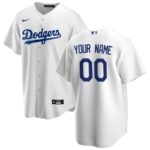 Los Angeles Dodgers Nike Youth Home Replica Custom Jersey - White - 49Native