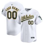 Oakland Athletics Nike Youth Home Limited Custom Jersey - White - 49Native