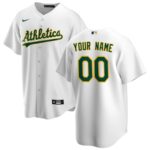 Oakland Athletics Nike Youth Home Replica Custom Jersey - White - 49Native