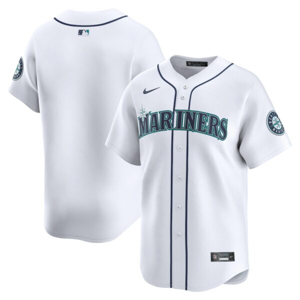 Seattle Mariners Nike Youth Home Limited Jersey - White - 49Native