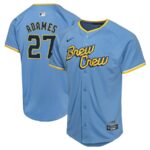 Willy Adames Milwaukee Brewers Nike Youth City Connect Limited Player Jersey - Powder Blue - 49Native