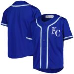 Youth Royal Kansas City Royals Full-Button Replica Jersey - 49Native