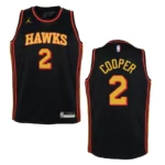 Youth Atlanta Hawks Sharife Cooper Statement Edition 2021 NBA Draft Jersey Black - 49Native