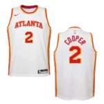 Youth Atlanta Hawks Sharife Cooper Association Edition 2021 NBA Draft Jersey White - 49Native