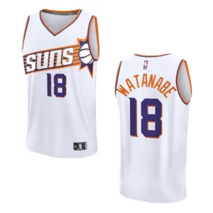Yuta Watanabe Association Edition Phoenix Suns 2023-24 White Fastbreak Replica Jersey - 49Native