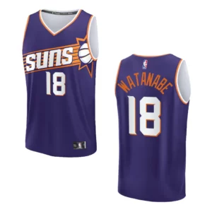 Yuta Watanabe Statement Edition Phoenix Suns 2023-24 Purple Fastbreak Replica Jersey - 49Native