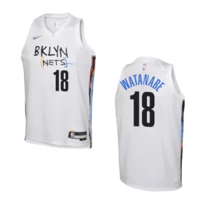 Brooklyn Nets Yuta Watanabe 2022-23 City Edition Jersey White - 49Native