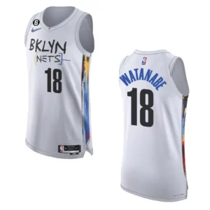 Brooklyn Nets Yuta Watanabe White Authentic 2022-23 City Edition Jersey - 49Native