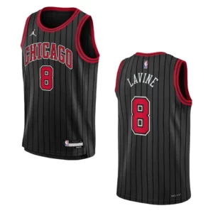 Youth Chicago Bulls 2022-23 Statement Edition Zach LaVine Black Jersey - 49Native