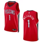 Zion Williamson Statement Edition New Orleans Pelicans 2022-23 Red Swingman Jersey - 49Native