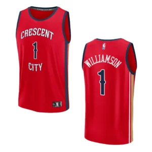 Zion Williamson Statement Edition New Orleans Pelicans 2023-24 Red Fastbreak Replica Jersey - 49Native