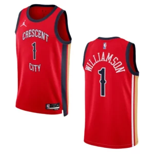 Zion Williamson Statement Edition New Orleans Pelicans 2023-24 Red Swingman Jersey - 49Native