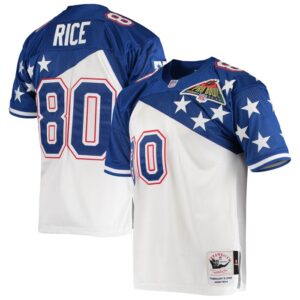 Jerry Rice NFC Mitchell & Ness 1994 Pro Bowl Authentic Jersey - White/Blue- 49Native