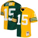 Bart Starr Green Bay Packers Mitchell & Ness 1969 Split Legacy Replica Jersey - Green/Gold- 49Native