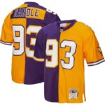 John Randle Minnesota Vikings Mitchell & Ness 1998 Split Legacy Replica Jersey - Purple/Gold- 49Native