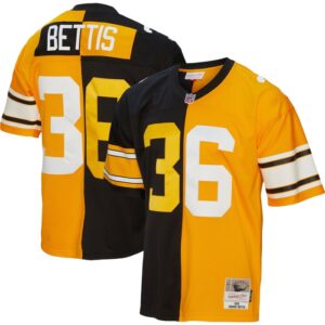 Jerome Bettis Pittsburgh Steelers Mitchell & Ness 1996 Split Legacy Replica Jersey - Black/Gold- 49Native