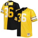 Jerome Bettis Pittsburgh Steelers Mitchell & Ness Big & Tall Split Legacy Retired Player Replica Jersey - Black/Gold- 49Native