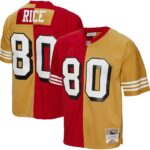 Jerry Rice San Francisco 49ers Mitchell & Ness 1994 Split Legacy Replica Jersey - Scarlet/Gold- 49Native