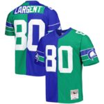 Steve Largent Seattle Seahawks Mitchell & Ness 1985 Split Legacy Replica Jersey - Royal/Green- 49Native
