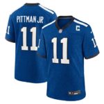 Indiana Nights Michael Pittman Jr. Indianapolis Colts Nike Alternate Game Jersey - Blue- 49Native
