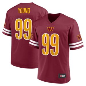 Men's Chase Young Burgundy Washington Commanders Replica Player Jersey- 49Native