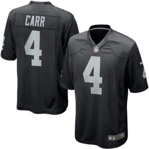 Derek Carr Las Vegas Raiders Nike Game Player Jersey - Black- 49Native