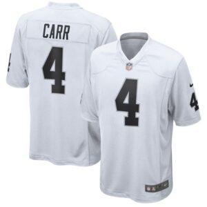 Derek Carr Las Vegas Raiders Nike Game Jersey - White- 49Native